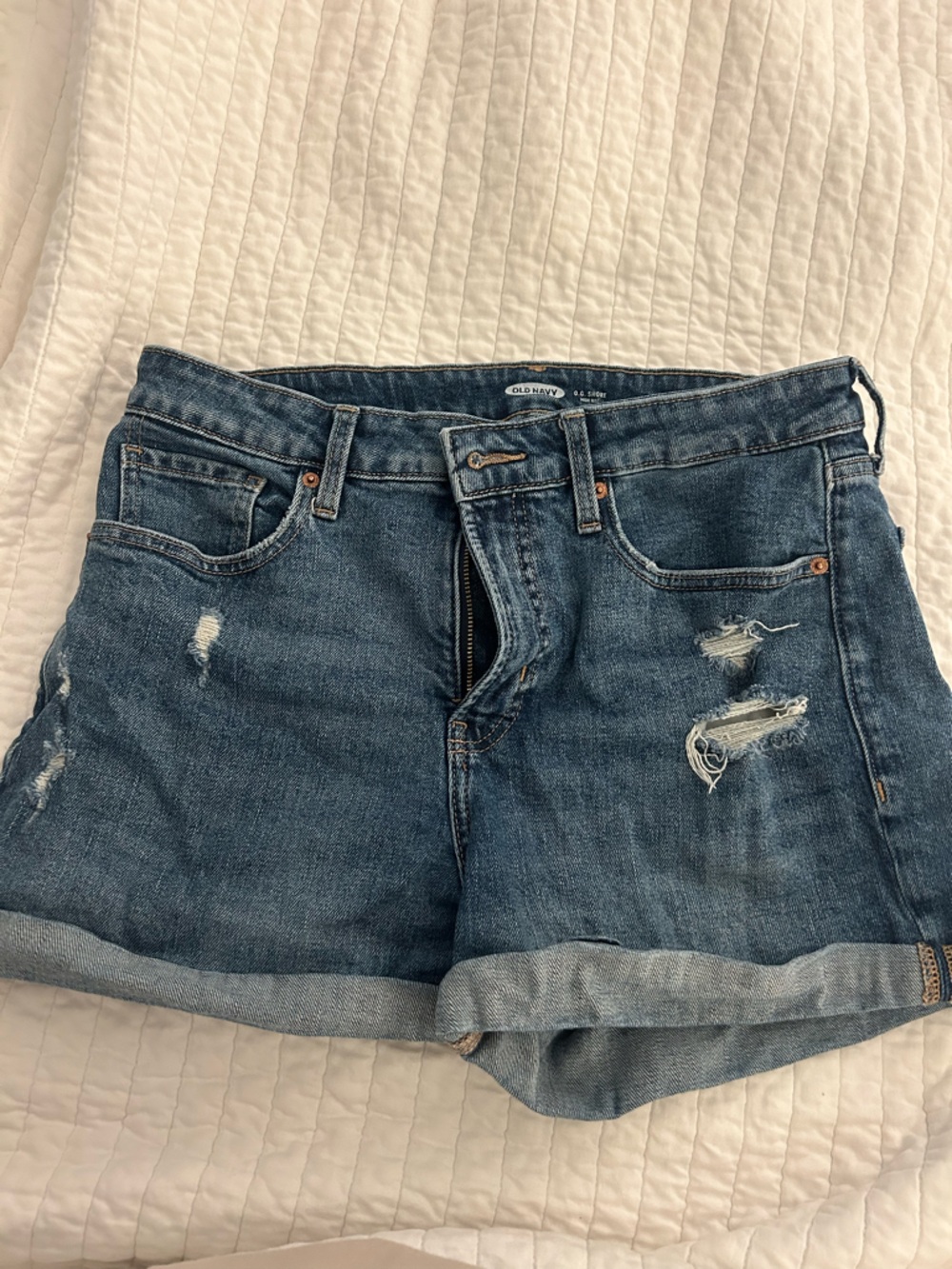 Old Navy Medium Blue High-Rise OG Denim Shorts